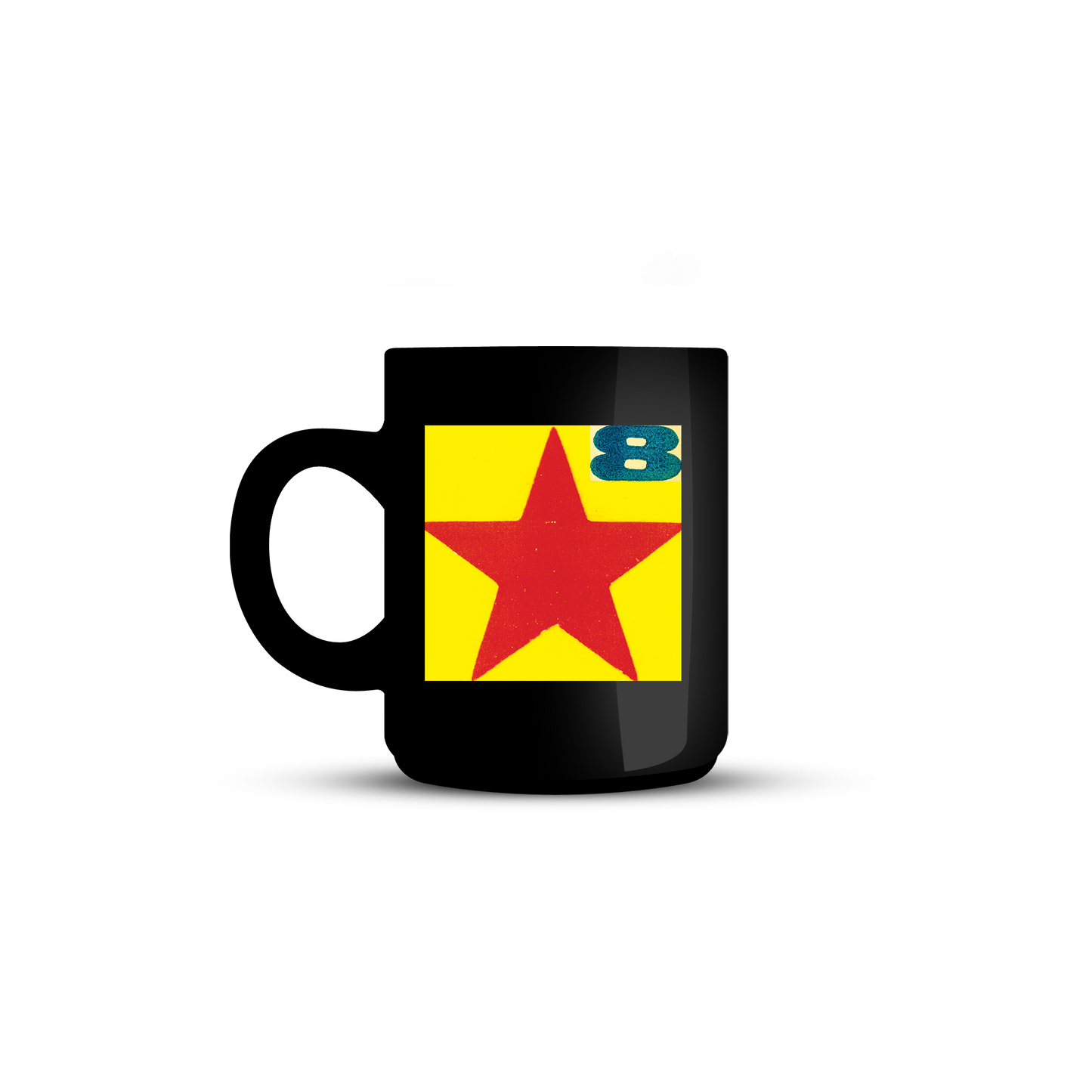 Boxed Star Black Mug