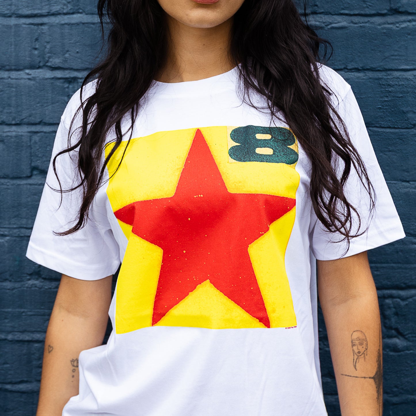 Boxed Star White Tee