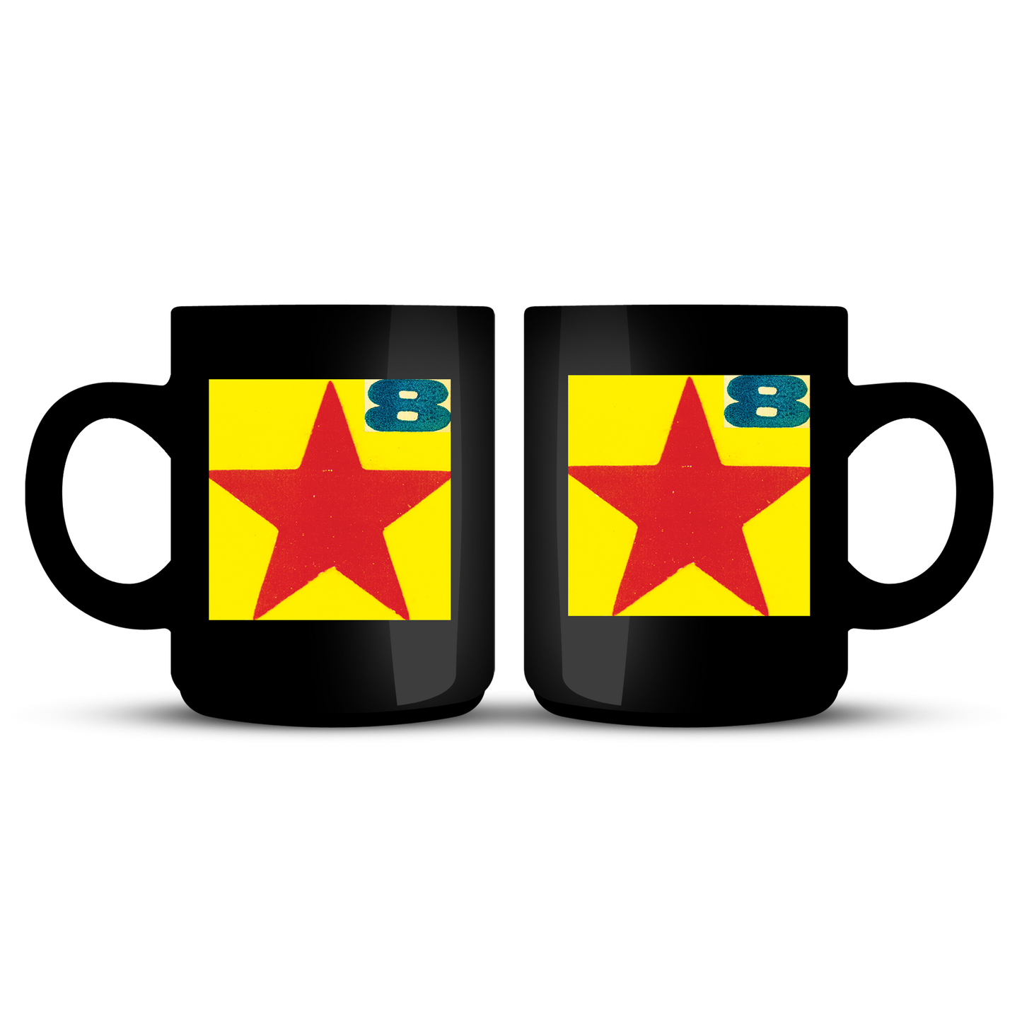 Boxed Star Black Mug