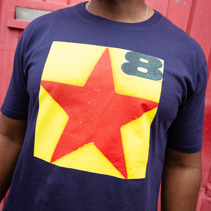 Boxed Star Navy Tee